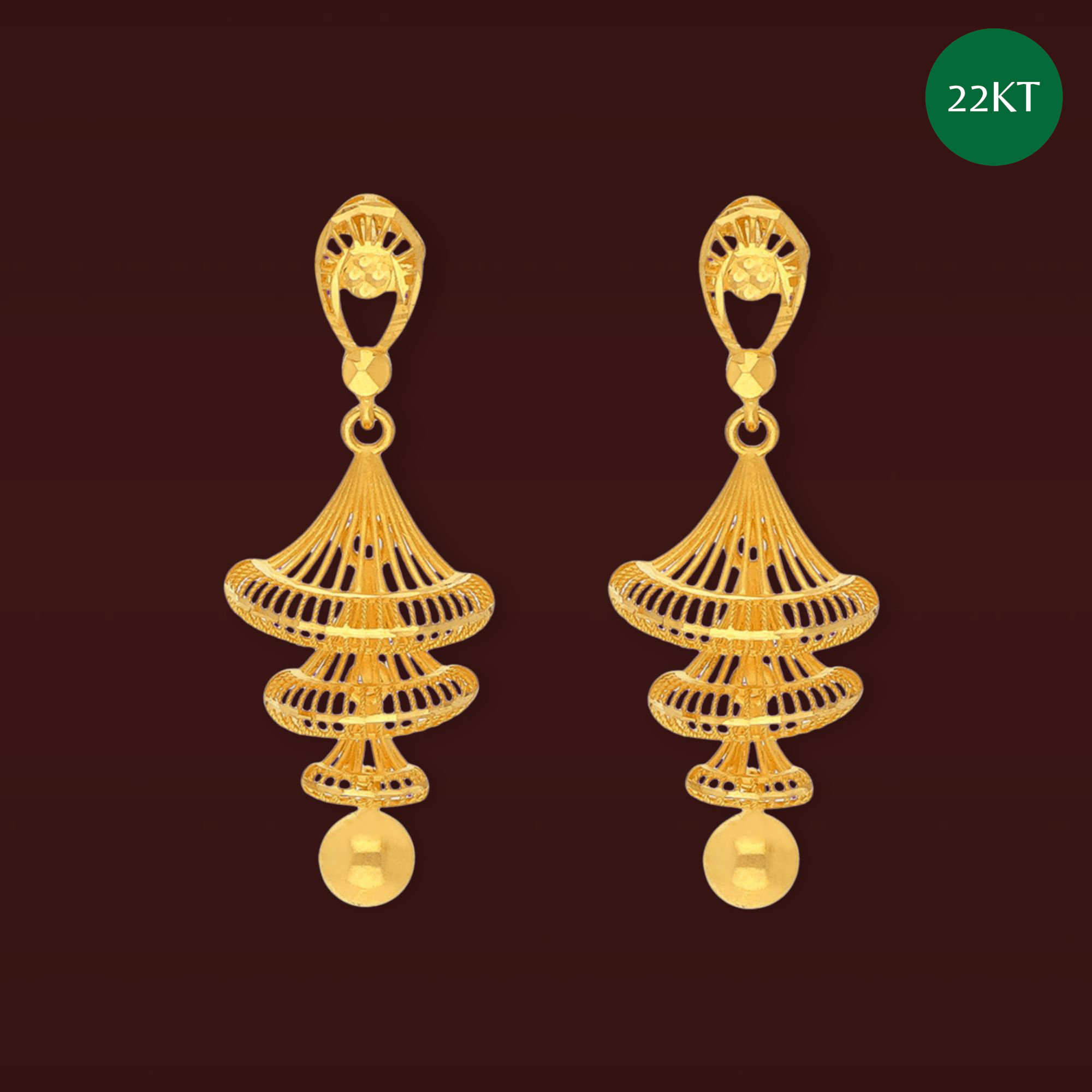GOLD EARRINGS KANBALA (GER22) BY TRJ