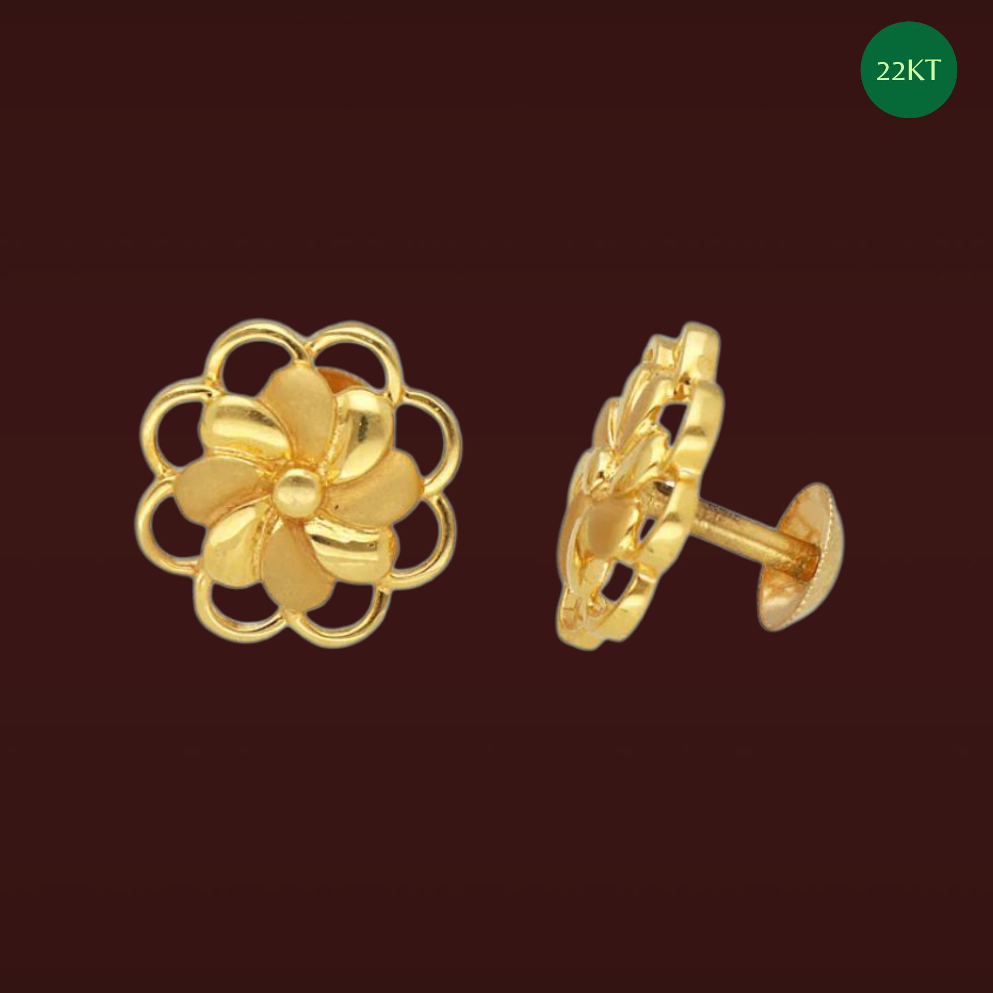 GOLD STUD EARRINGS (GSE22)