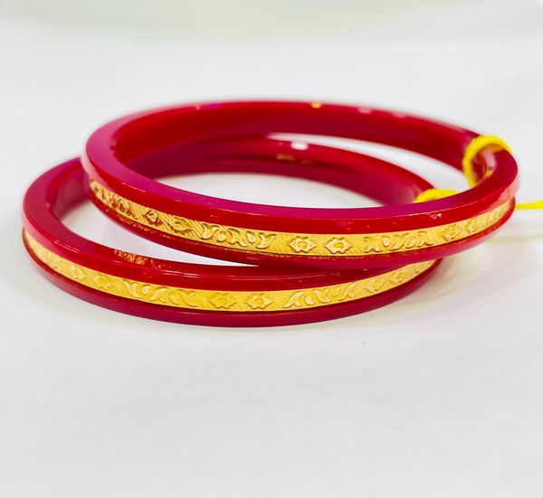 PESS HALLMARK 22KT GOLD POLA BADHANO WITH PURITY CARD APPROX. WGT: 0.600 GM (NO FOR REGULAR USE- ONLY OCCASION PURPOSE)
