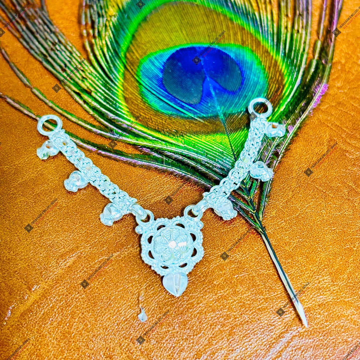 DESIGN NO 06 LADDU GOPAL ORNAMENT IN ORIGINAL SILVER FOR JANMASHTAMI (1 PIECE NECKLACE) BY RAJLAXMI.