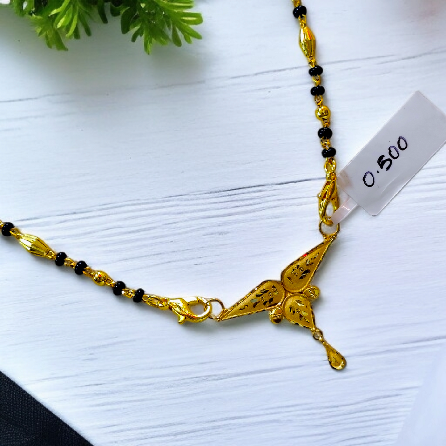 TRJ WGT: 0.500 GM APPROX KDM GOLD PENDANT WITH MANGALSUTRA & ADJUSTABLE TASSEL 1 PIECE (50 TONCH) FOR BEST GIFT IN MARRIAGE.