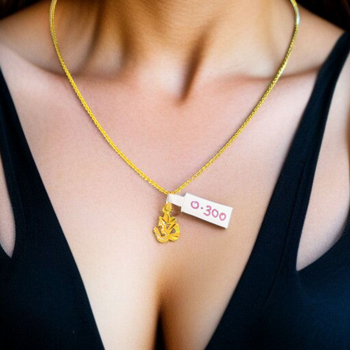 (GLKD) LOCKET WGT: 0.300 GM APPROX KDM GOLD LOCKET 1 PIECE (50 TONCH) WITH ADJUSTABLE TASSEL FOR GIFTING PURPOSE (CHAIN NOT INCLUDED).