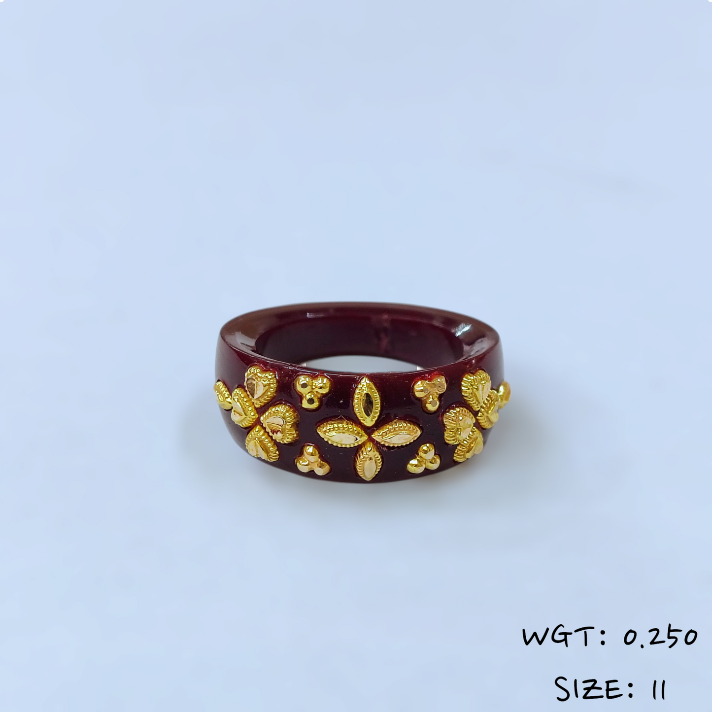 (GPR) TRJ (SIZE: 11) WGT: 0.250 GM APPROX (50 TONCH) KDM GOLD POLA RING FOR WOMEN 1 PIECE FOR GIFT (SOLD ON MRP)