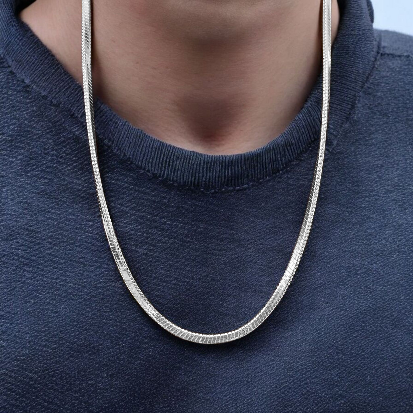 (SLCN) SILVER CHAIN 22 INCH - 625 SILVER CHAIN WGT: 20.780 GM APPROX 1 PIECE (UNISEX DESIGN) FOR MEN AND WOMEN.