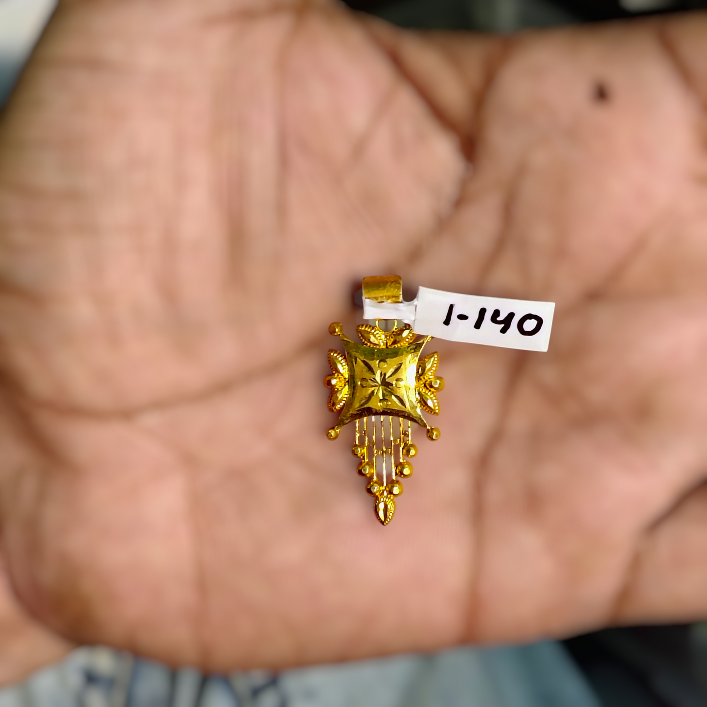 (GLKD) LOCKET WGT: 1.140 GM APPROX KDM GOLD LOCKET 1 PIECE (50 TONCH) WITH ADJUSTABLE TASSEL FOR GIFTING PURPOSE (CHAIN NOT INCLUDED).