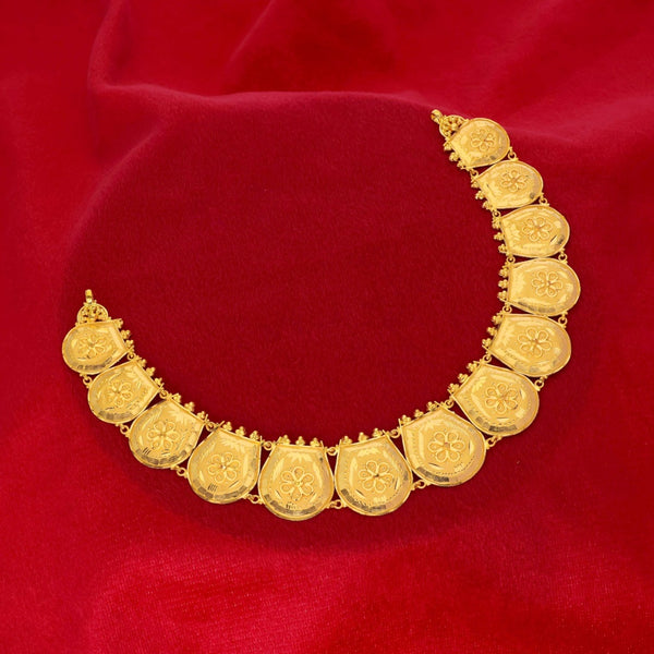 MADE TO ORDER (NC22) BIS CERTIFIED HUID HALLMARK 916 22KT GOLD BRIDAL NECKLACE WGT: 9.400 GM APPROX (1 PIECE) WITH TASSEL FOR WOMEN (BLUE TAG PREMIUM SEGMENT JEWELLERY) -DELIVERY IN 25 DAYS.