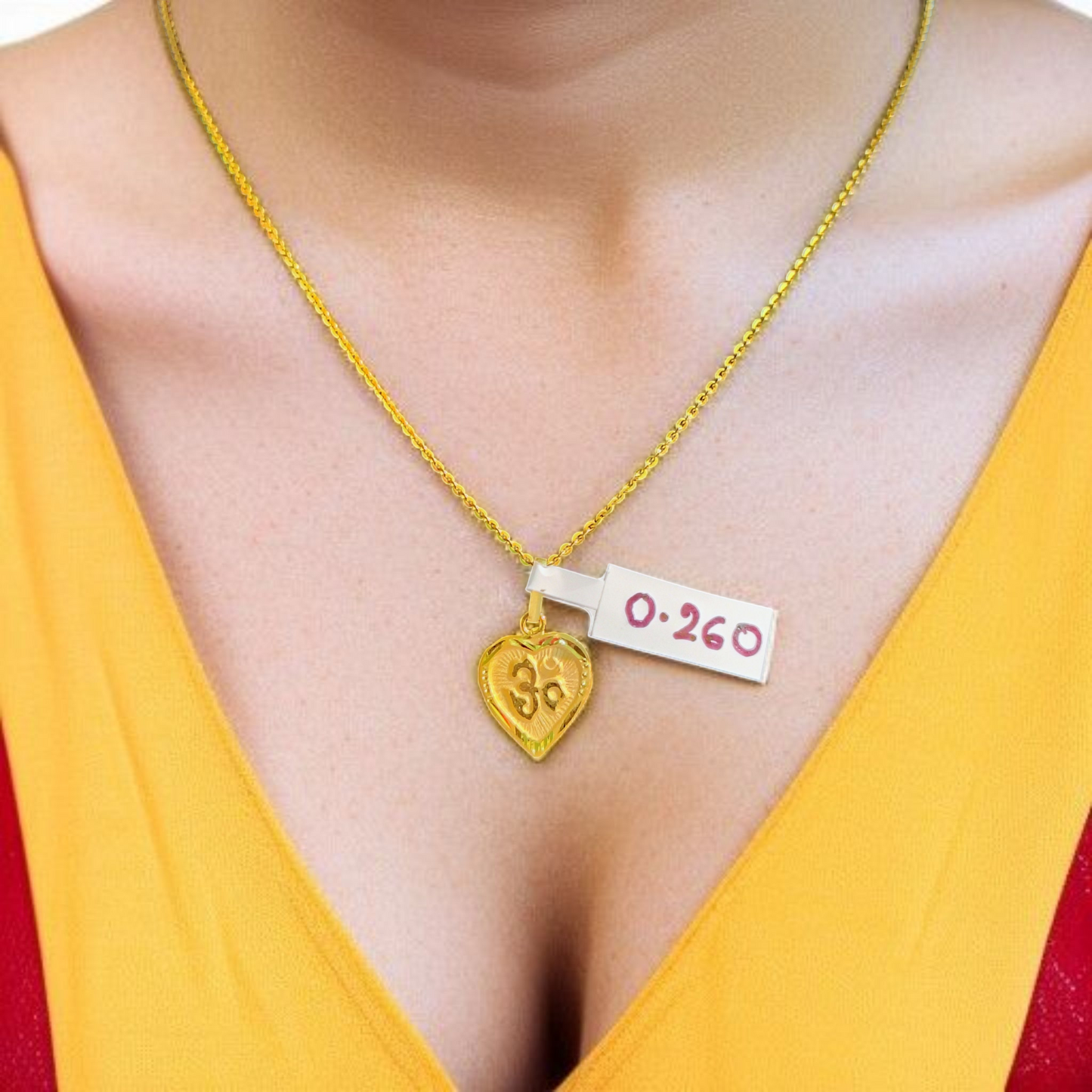 (GLKD) LOCKET WGT: 0.260 GM APPROX KDM GOLD LOCKET 1 PIECE (50 TONCH) WITH ADJUSTABLE TASSEL FOR GIFTING PURPOSE (CHAIN NOT INCLUDED).