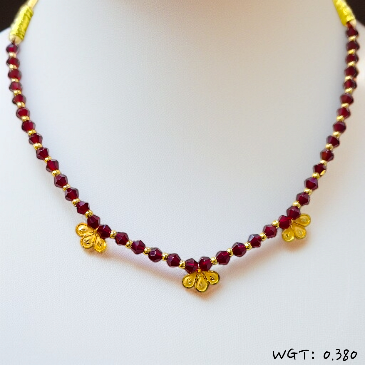 TRJ WGT: 0.380 GM APPROX KDM GOLD SELIHAR 1 PIECE WITH ADJUSTABLE TASSEL FOR GIFT PURPOSE (50 TONCH).