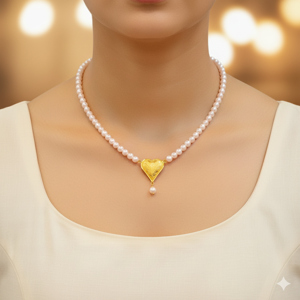 (GMP22) BIS CERTIFIED WGT: 0.640 GM APPROX HUID HALLMARK 916 22KT GOLD MOTI PENDANT 1 PIECE FOR YOUR BEAUTIFUL WIFE.