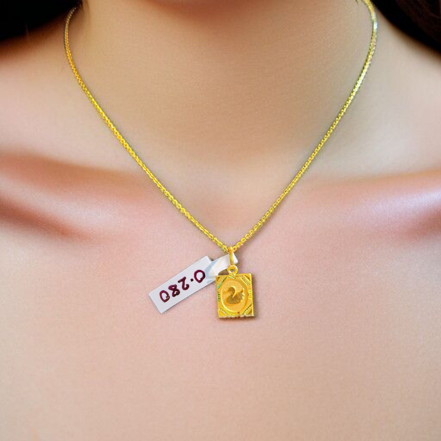 (GLKD) LOCKET WGT: 0.280 GM APPROX KDM GOLD LOCKET 1 PIECE (50 TONCH) WITH ADJUSTABLE TASSEL FOR GIFTING PURPOSE (CHAIN NOT INCLUDED).