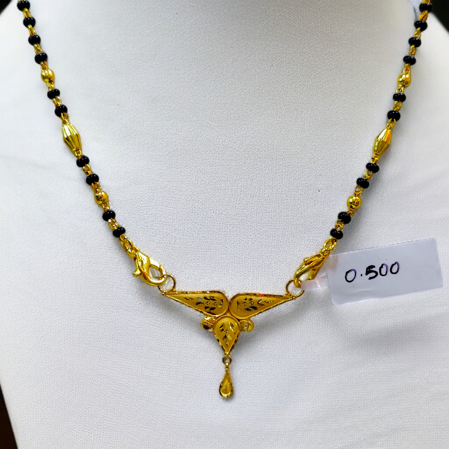 TRJ WGT: 0.500 GM APPROX KDM GOLD PENDANT WITH MANGALSUTRA & ADJUSTABLE TASSEL 1 PIECE (50 TONCH) FOR BEST GIFT IN MARRIAGE.