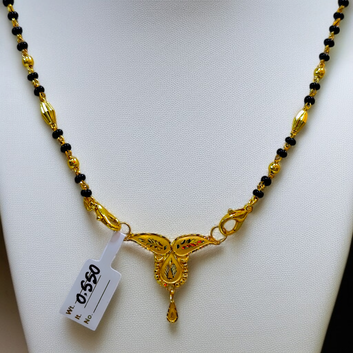 TRJ WGT: 0.550 GM APPROX KDM GOLD PENDANT WITH MANGALSUTRA & ADJUSTABLE TASSEL 1 PIECE (50 TONCH) FOR BEST GIFT IN MARRIAGE.