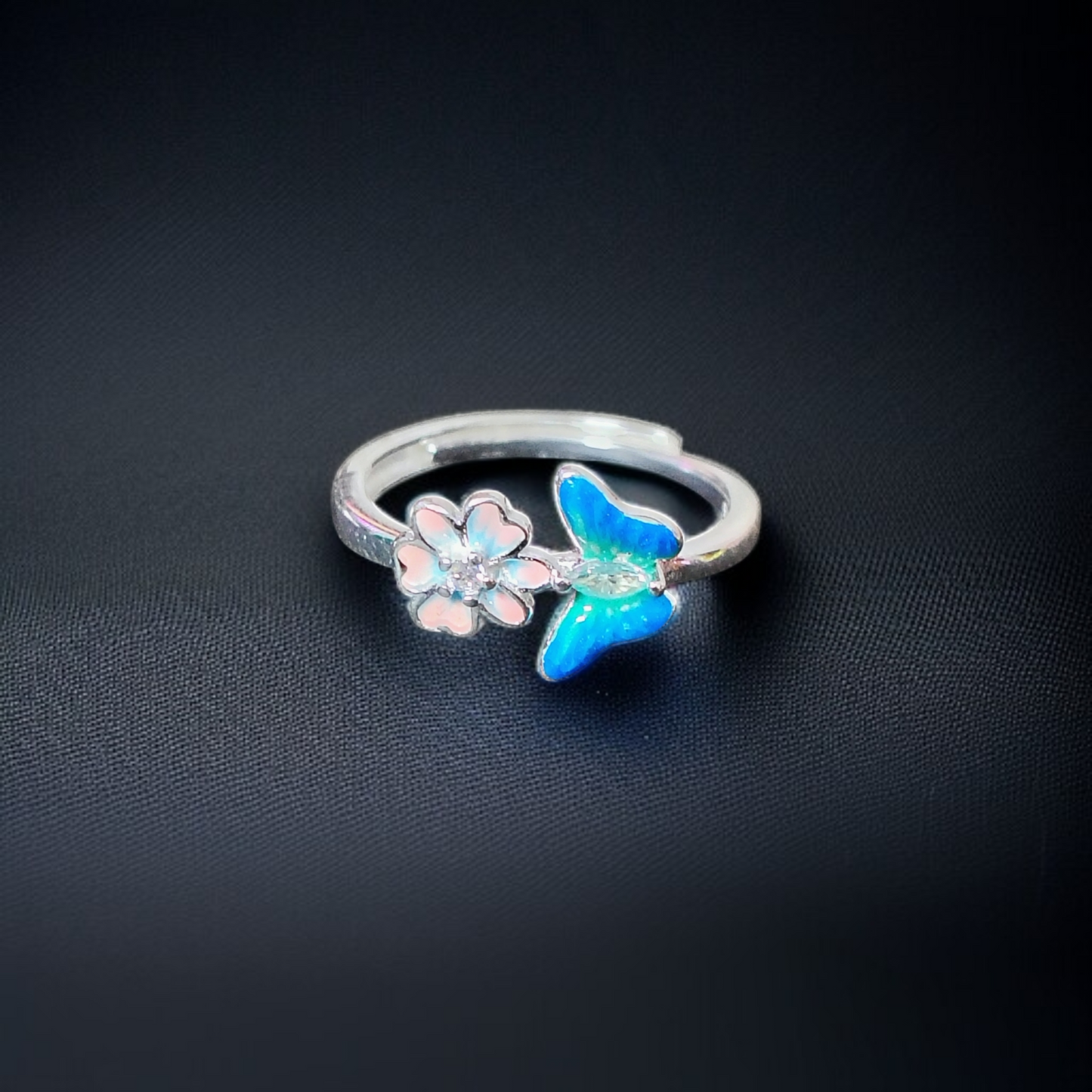 BANKOK IMPORTED 925 SILVER ADJUSTABLE FINGER RING 1 PIECE FOR WOMEN FOR REGULAR USE - BEST FOR GIFTING (SOLD ON MRP)