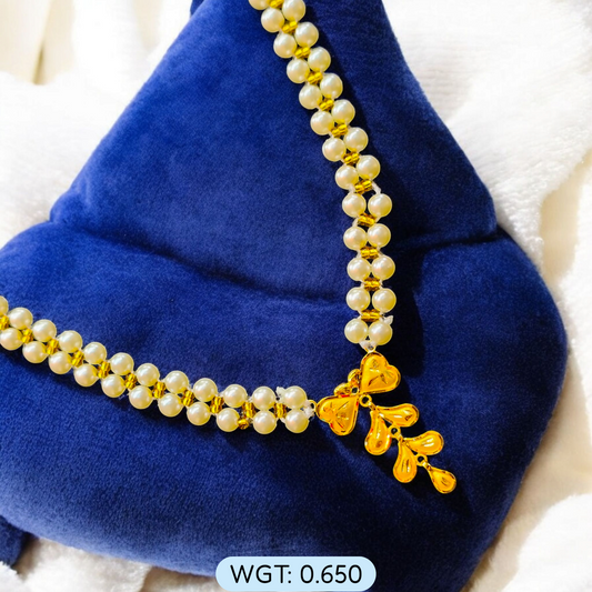 BIS CERTIFIED WGT: 0.650 GM APPROX HUID HALLMARK 916 22KT GOLD MOTI PENDANT 1 PIECE FOR YOUR BEAUTIFUL WIFE.