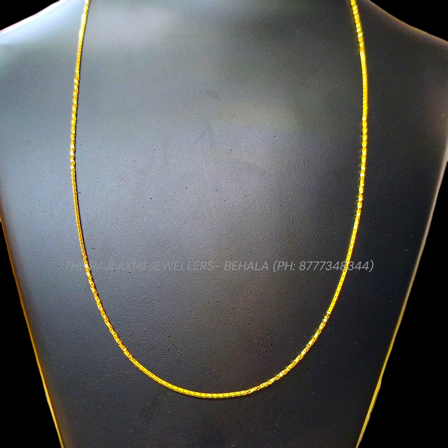 GCH- (DUAL TONE DESIGN) BIS CERTIFIED TRJ WGT: 2.880 GM APPROX HUID HALLMARK 22KT GOLD CHAIN (16 INCH) 1 PIECE FOR BABY GIRL & BOY.