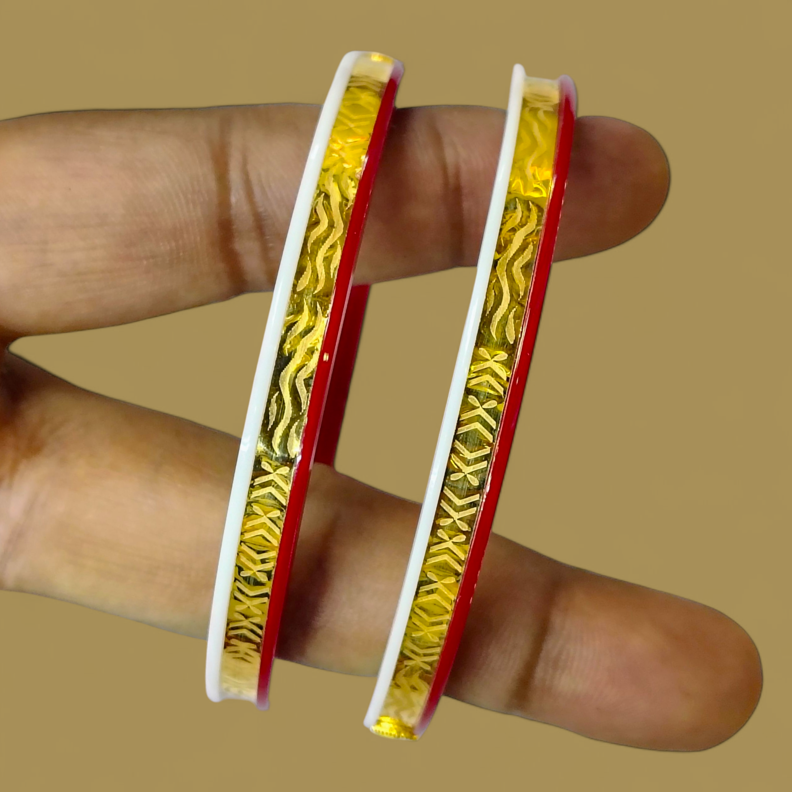 (GPB22) RAJLAXMI R/W DISCO POLA HALLMARK 916 22KT GOLD POLA BADHANO APPROX. WGT: 0.350 GM (NOT FOR REGULAR USE - ONLY OCASSION PURPOSE)