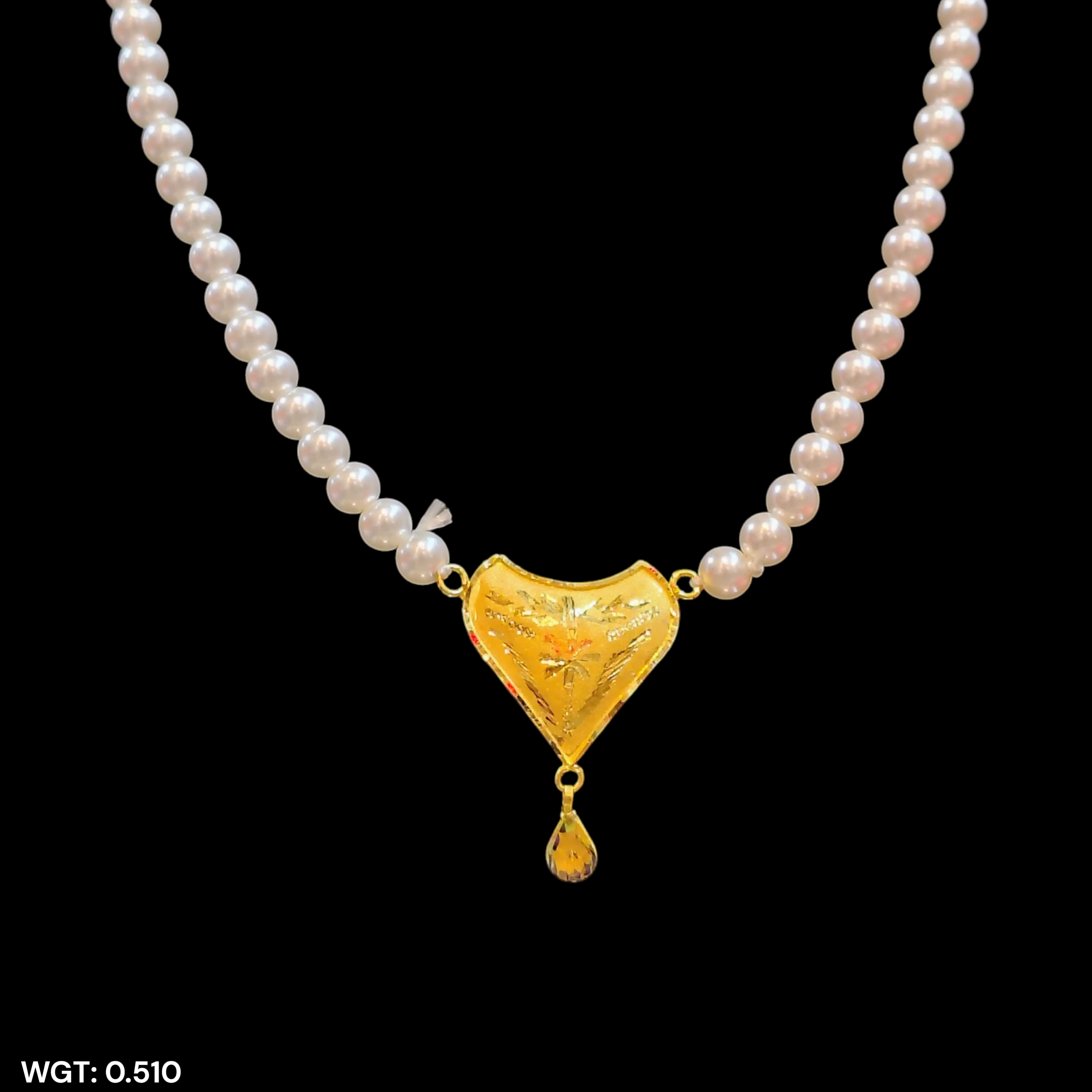 (GMP22) BIS CERTIFIED WGT: 0.510 GM APPROX HUID HALLMARK 916 22KT GOLD MOTI PENDANT 1 PIECE FOR YOUR BEAUTIFUL WIFE.