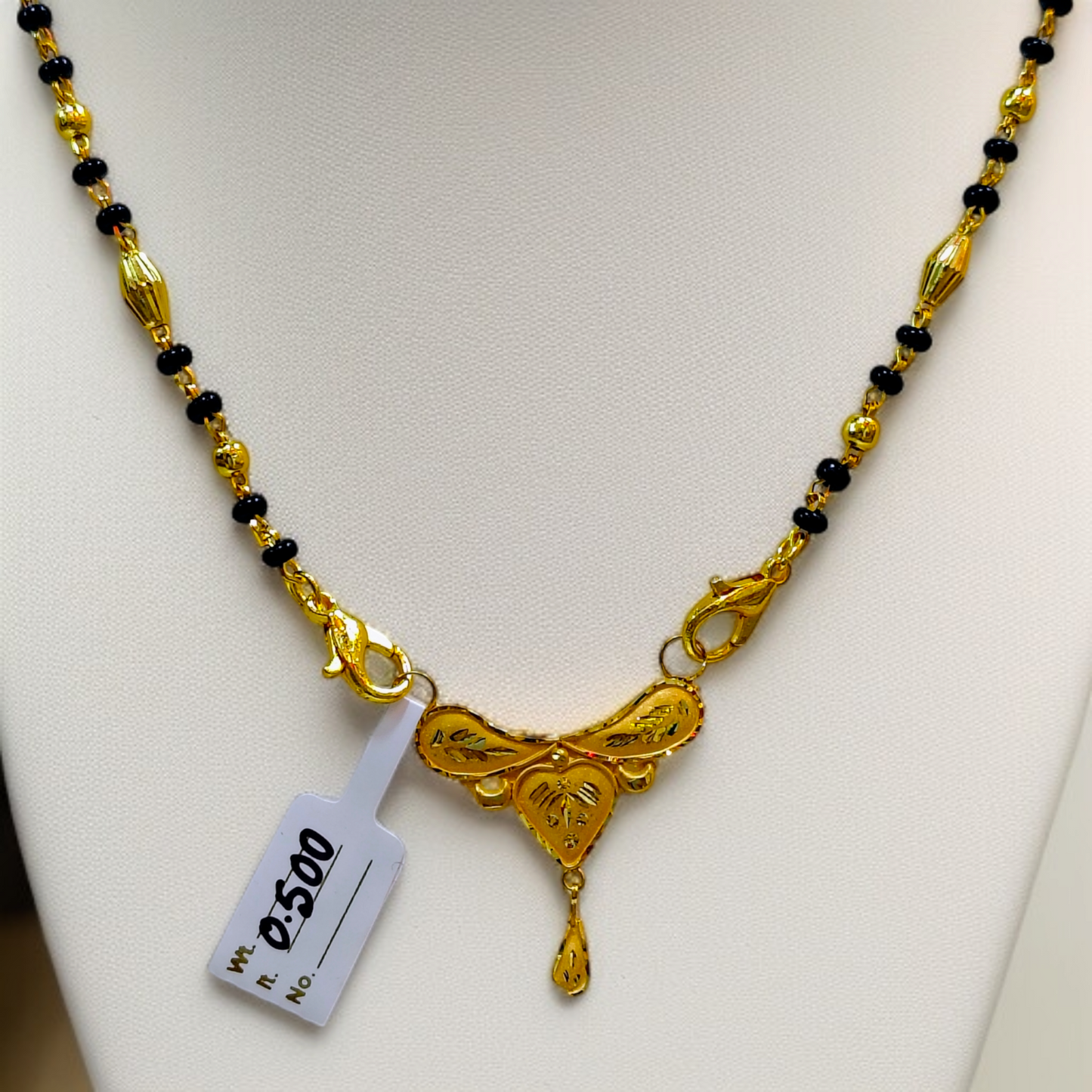 TRJ WGT: 0.500 GM APPROX KDM GOLD PENDANT WITH MANGALSUTRA & ADJUSTABLE TASSEL 1 PIECE (50 TONCH) FOR BEST GIFT IN MARRIAGE.