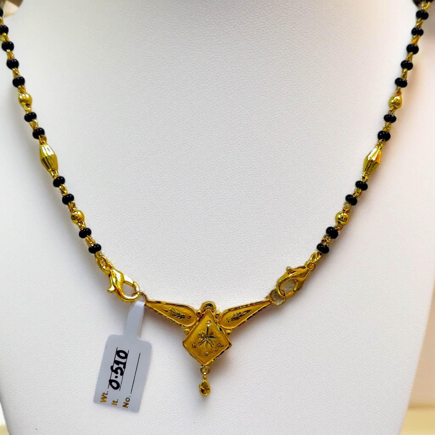 TRJ WGT: 0.510 GM APPROX KDM GOLD PENDANT WITH MANGALSUTRA & ADJUSTABLE TASSEL 1 PIECE (50 TONCH) FOR BEST GIFT IN MARRIAGE.