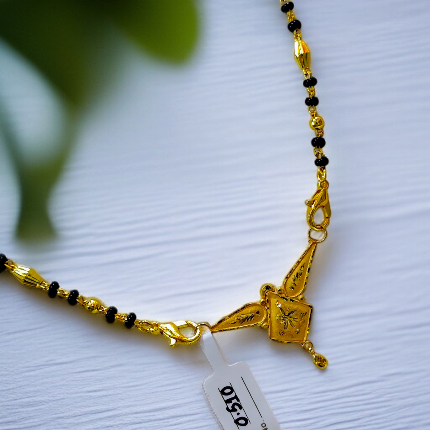 TRJ WGT: 0.510 GM APPROX KDM GOLD PENDANT WITH MANGALSUTRA & ADJUSTABLE TASSEL 1 PIECE (50 TONCH) FOR BEST GIFT IN MARRIAGE.