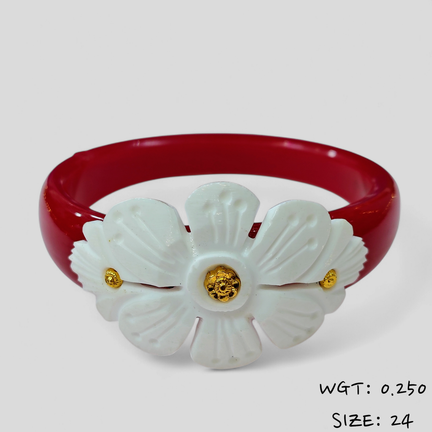 TILOTAMA SAKHA POLA (SIZE: 24) WGT: 0.250 GM APPROX. HUID HALLMARK 22KT GOLD POLA BANGLES 1 PIECE FOR GIFTING.(NP)
