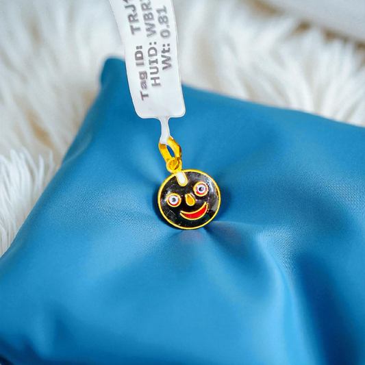 (GL22) JAGANNATH LOCKET WGT: 0.810 GM APPROX BIS CERTIFIED HUID HALLMARK 916 22KT GOLD LOCKET 1 PIECE FOR UNISEX (CHAIN NOT INCLUDED).