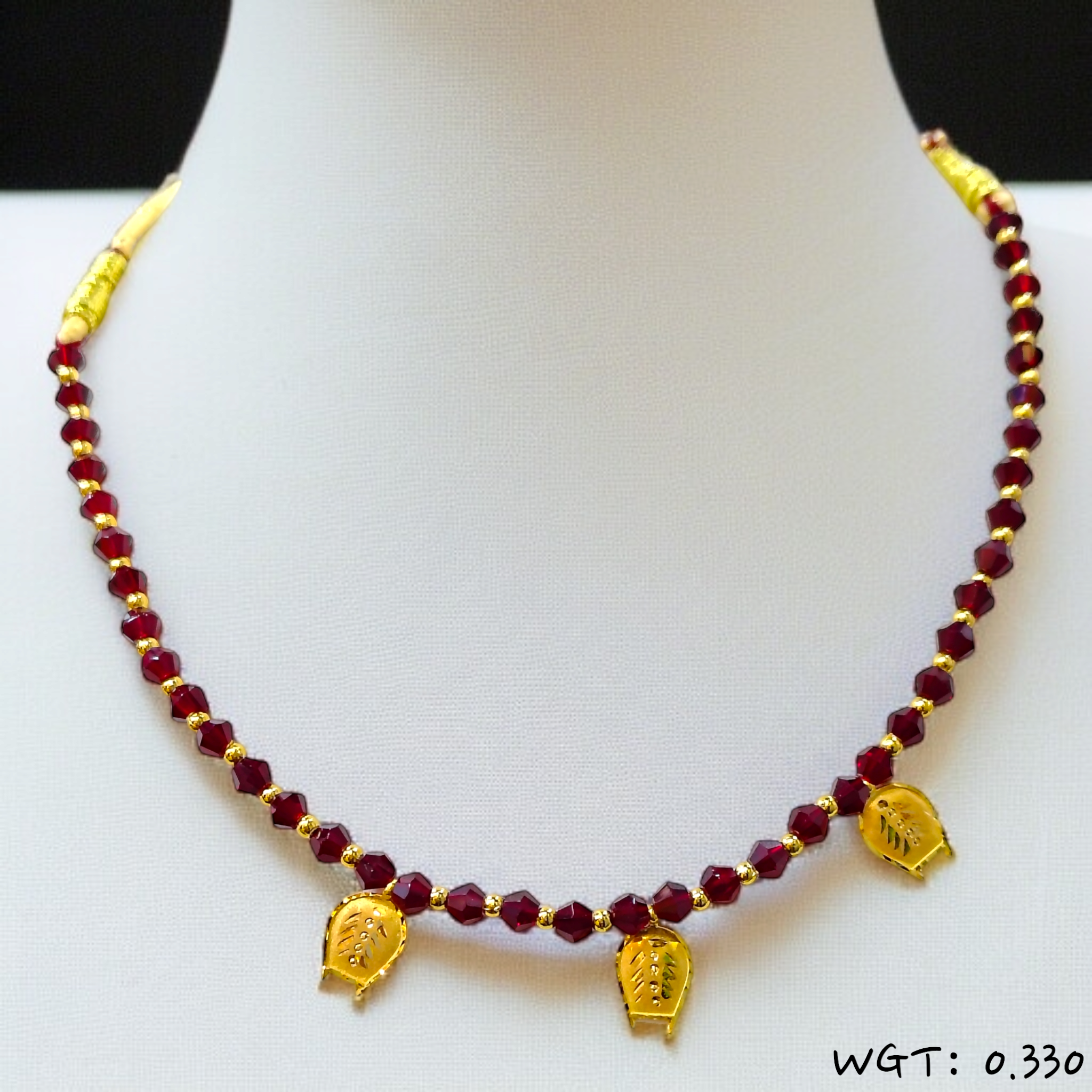 (GSH) TRJ (50 TONCH) WGT: 0.300 GM APPROX KDM GOLD SELIHAR 1 PIECE WITH ADJUSTABLE TASSEL FOR GIFT PURPOSE.