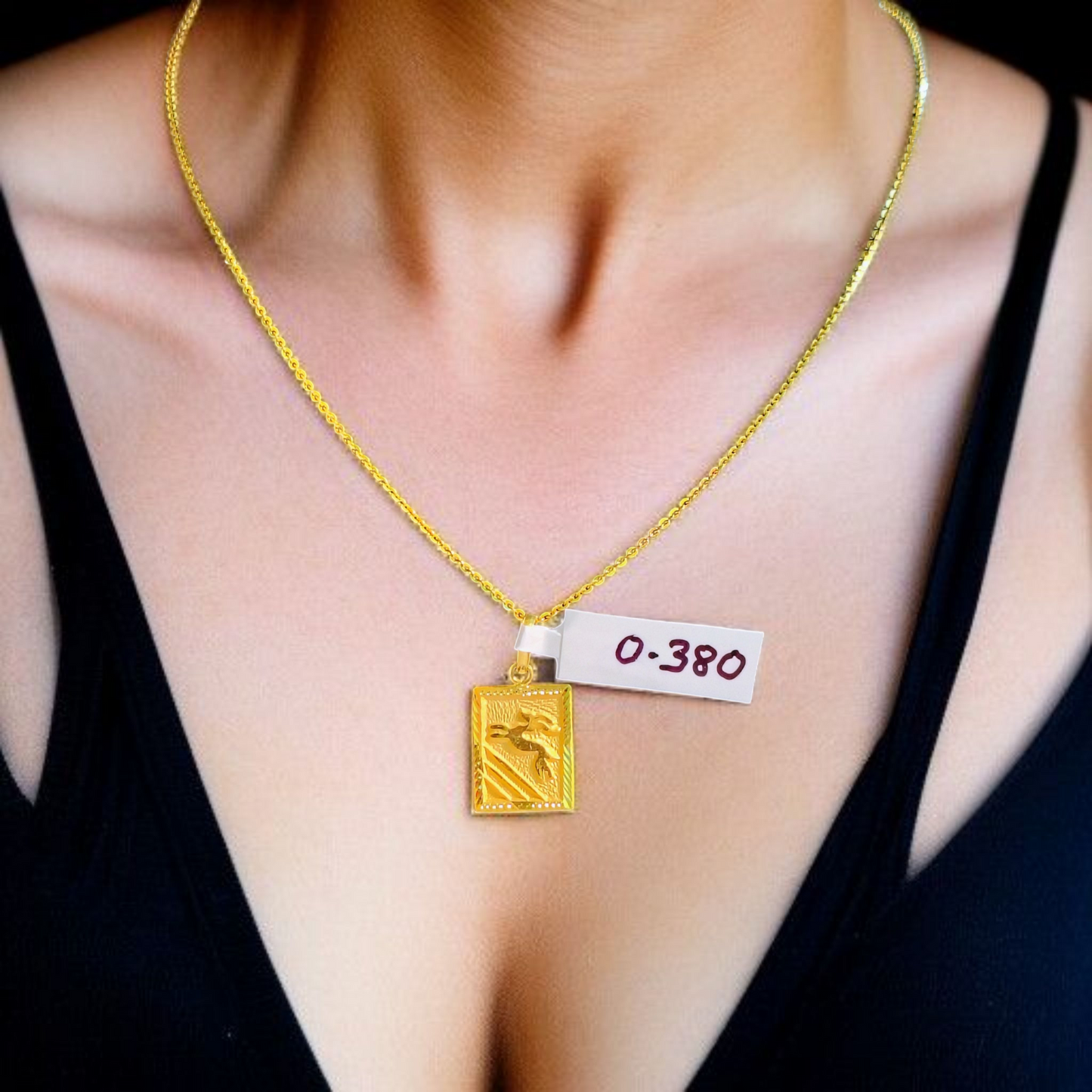 (GLKD) LOCKET WGT: 0.380 GM APPROX KDM GOLD LOCKET 1 PIECE (50 TONCH) WITH ADJUSTABLE TASSEL FOR GIFTING PURPOSE (CHAIN NOT INCLUDED).