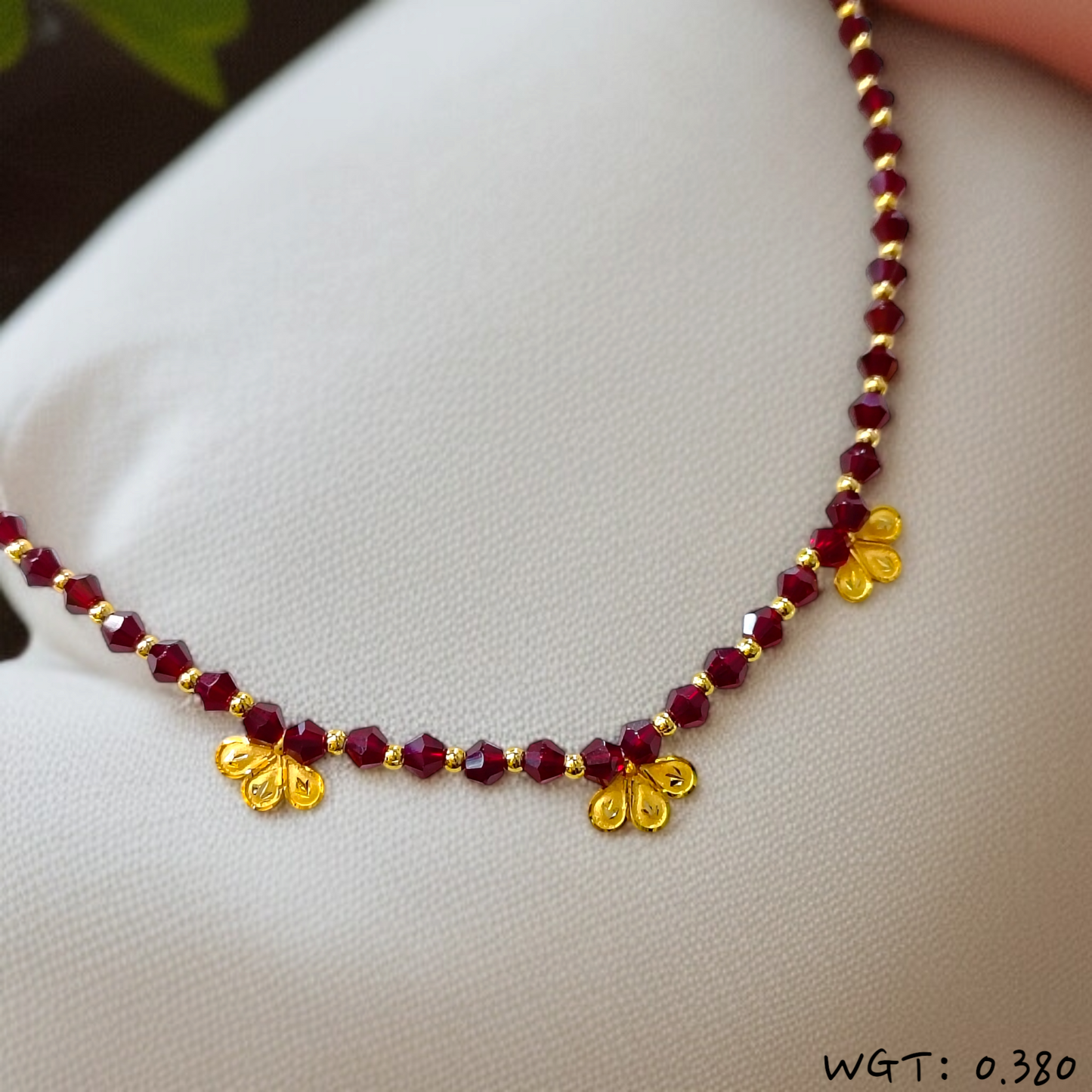 TRJ WGT: 0.380 GM APPROX KDM GOLD SELIHAR 1 PIECE WITH ADJUSTABLE TASSEL FOR GIFT PURPOSE (50 TONCH).