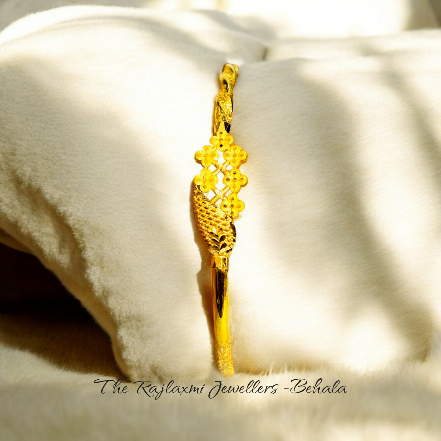 TRJ (MTO) DUPLEX ENIGMA DESIGN HALLMARK 22KT GOLD COVER BRACELET APPROX WGT: 3.300 GM 1 PIECE FOR WOMEN - (BILL MANDATORY -EXCHANGE FOR LIFETIME IN STORE ONLY) BY RAJLAXMI.