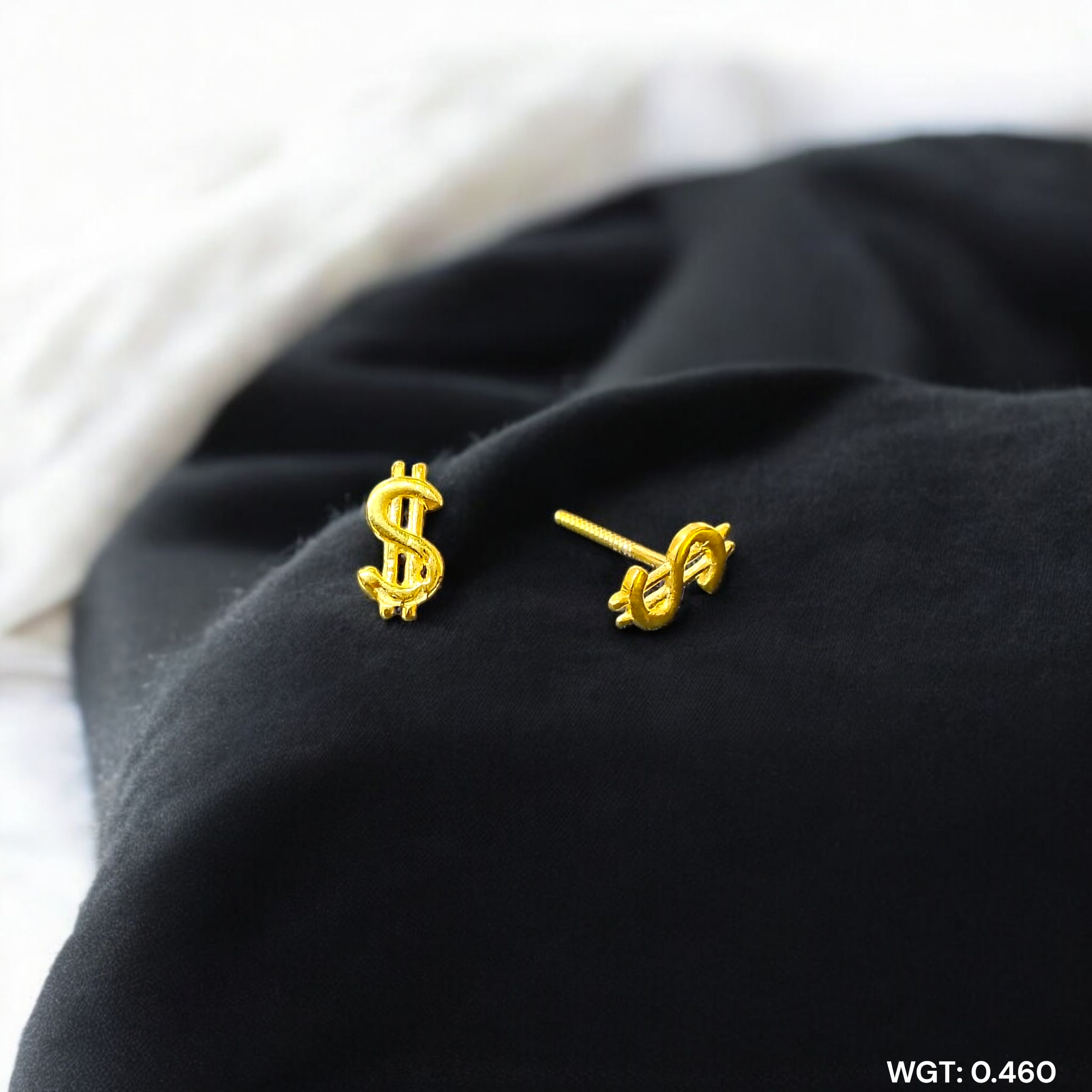 (GSE9) TRJ BABY TOPS WGT: 0.460 GM APPROX BIS CERTIFIED HUID HALLMARK 9KT GOLD STUD EARRINGS FOR WOMEN 1 PAIR FOR REGULAR USE.