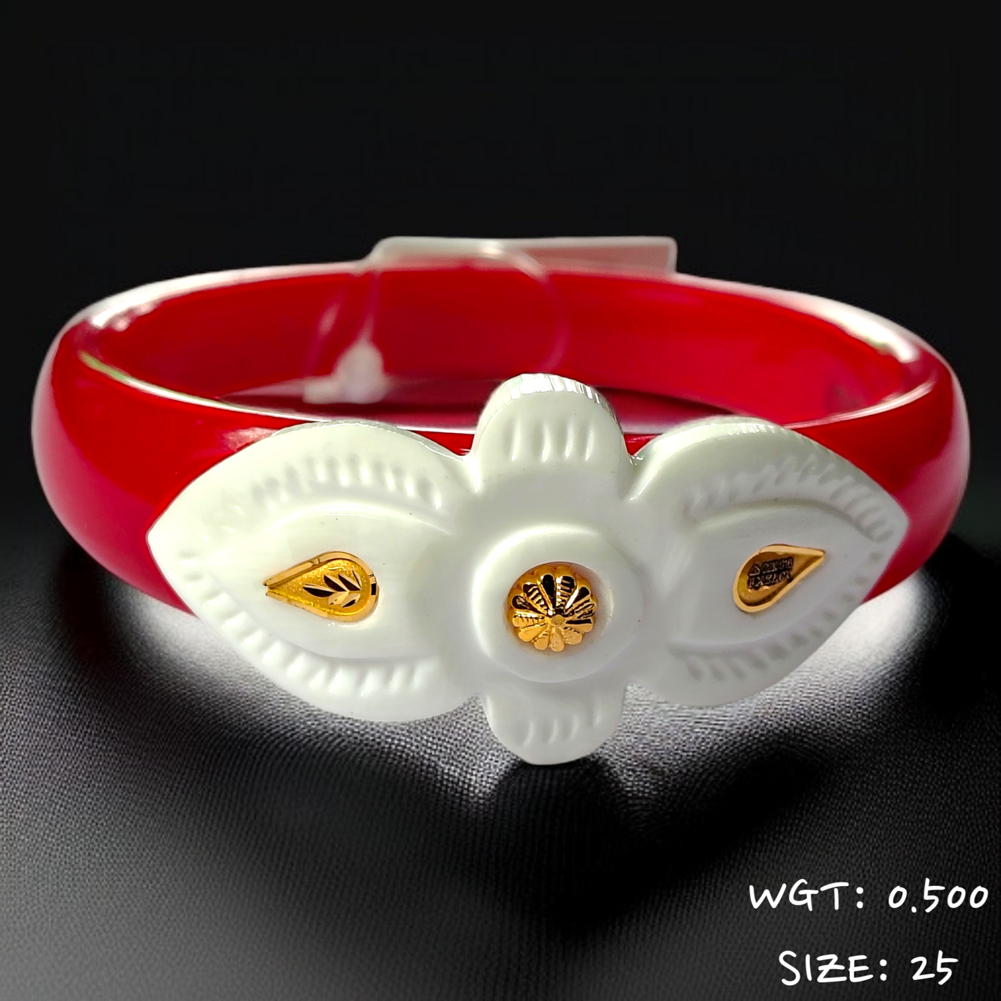 TILOTAMA SAKHA POLA (SIZE: 25) WGT: 0.500 GM APPROX. HUID HALLMARK 22KT GOLD POLA BANGLES 1 PIECE FOR GIFTING.(NP)
