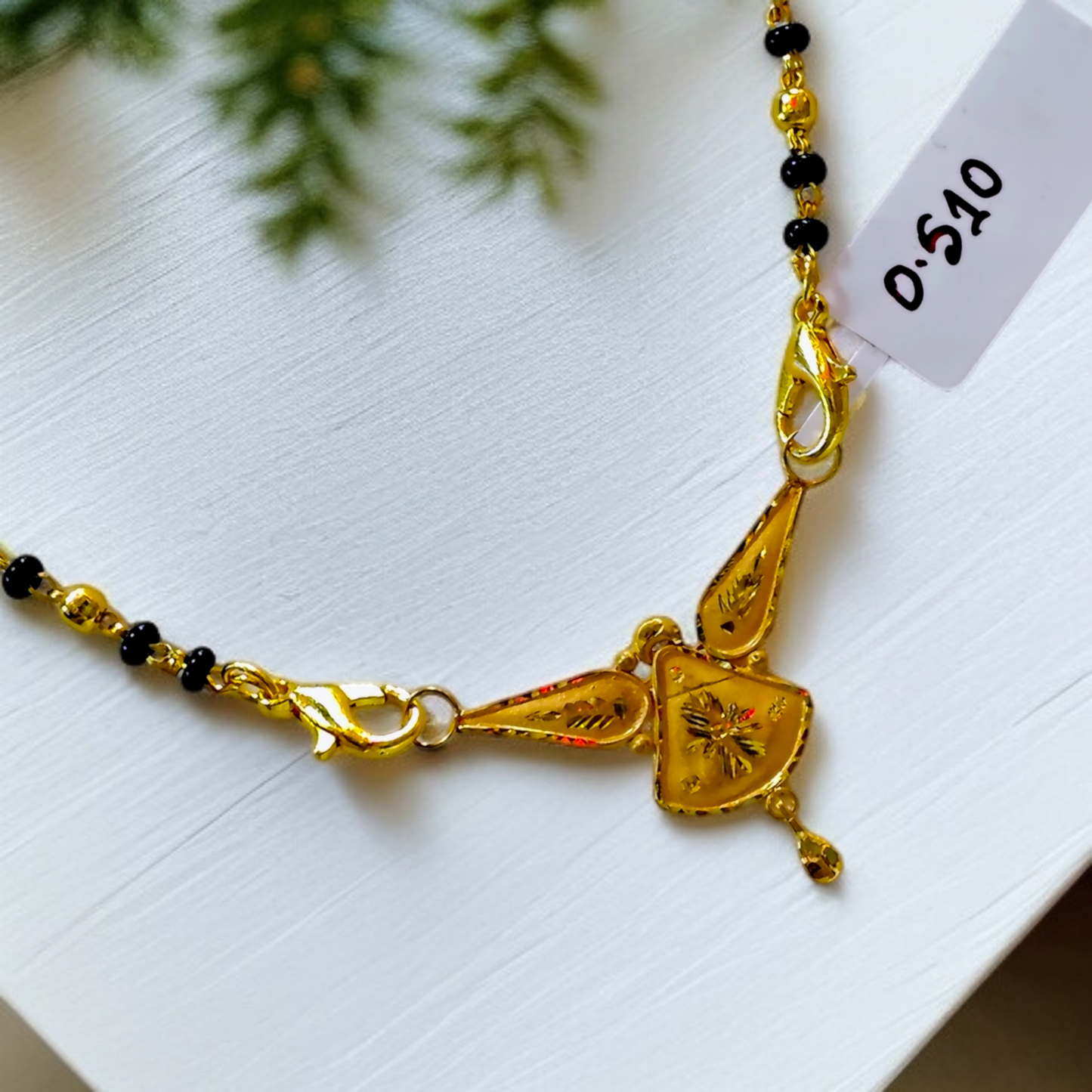 TRJ WGT: 0.510 GM APPROX KDM GOLD PENDANT WITH MANGALSUTRA & ADJUSTABLE TASSEL 1 PIECE (50 TONCH) FOR BEST GIFT IN MARRIAGE.