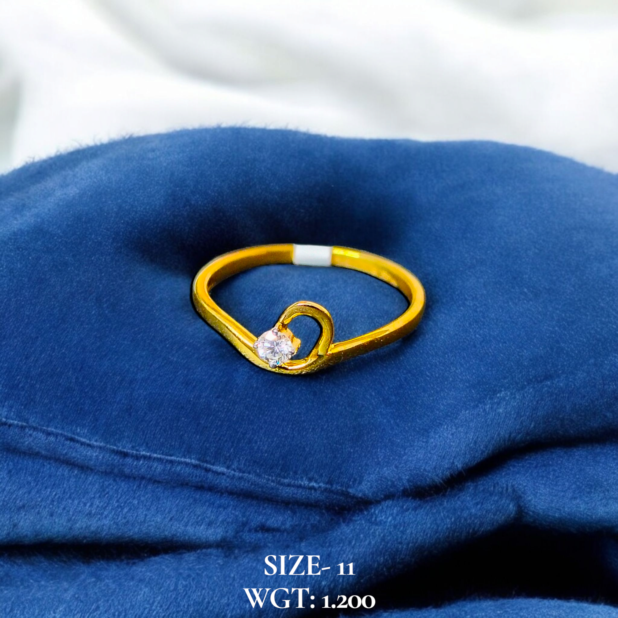 (GLFR18) RAJLAXMI DIAMOND JEWELLERY (SIZE:11) - WGT: 1.200 GM - NATURAL DIAMOND (0.07 CENT) HUID HALLMARK 18KT DIAMOND FINGER RING FOR WOMEN WITH CERTIFICATE OF AUTHENTICITY BY ZORBA (DESIGN NO: LRAP4995).