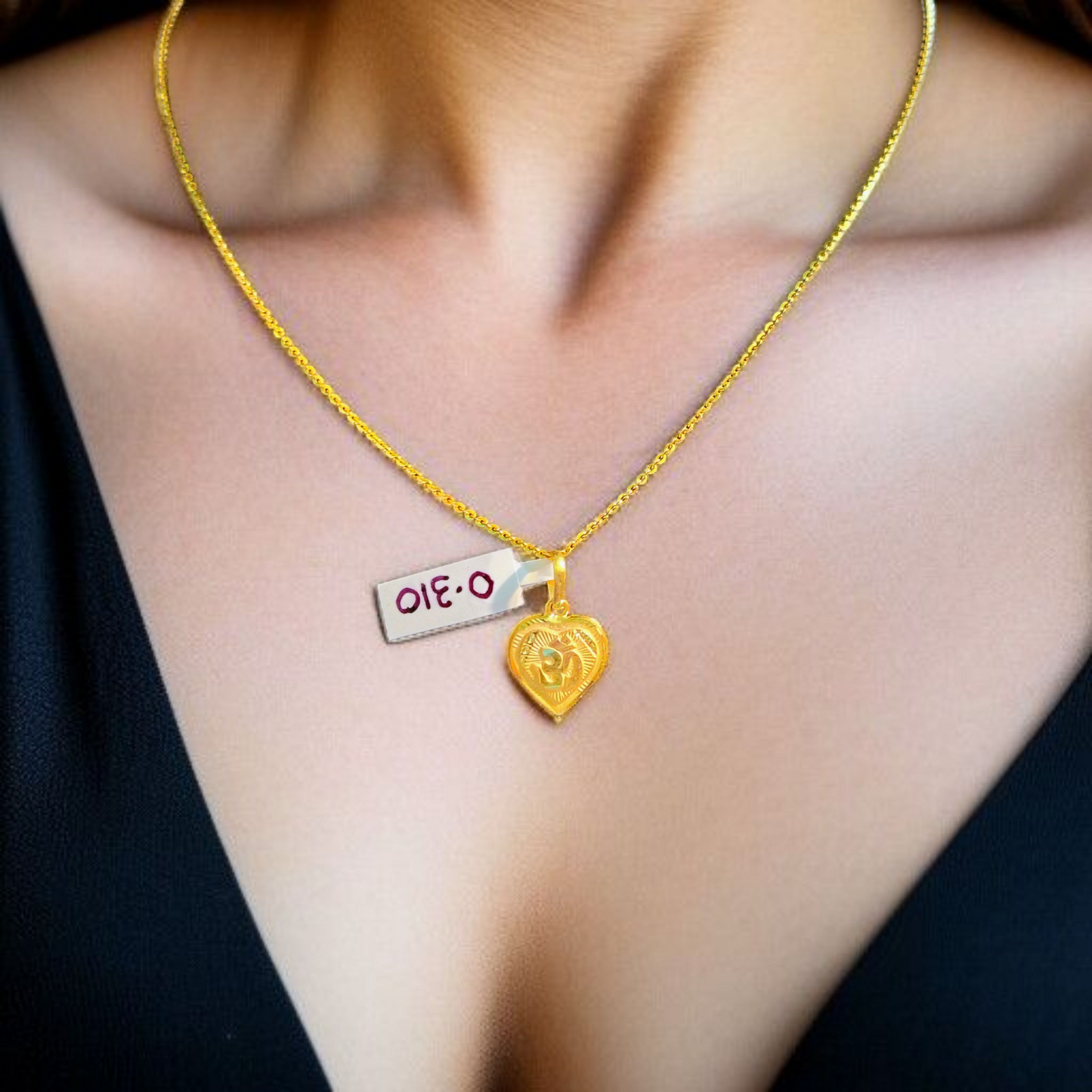 (GLKD) LOCKET WGT: 0.310 GM APPROX KDM GOLD LOCKET 1 PIECE (50 TONCH) WITH ADJUSTABLE TASSEL FOR GIFTING PURPOSE (CHAIN NOT INCLUDED).