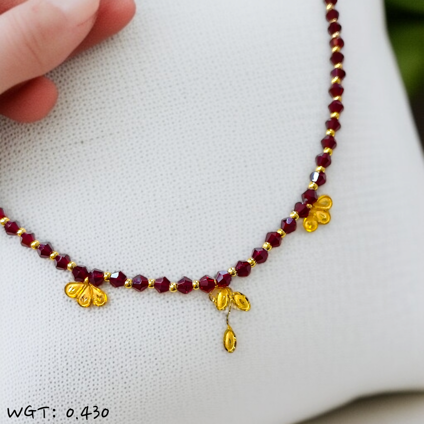 TRJ WGT: 0.430 GM APPROX KDM GOLD SELIHAR 1 PIECE WITH ADJUSTABLE TASSEL FOR GIFT PURPOSE (50TONCH).