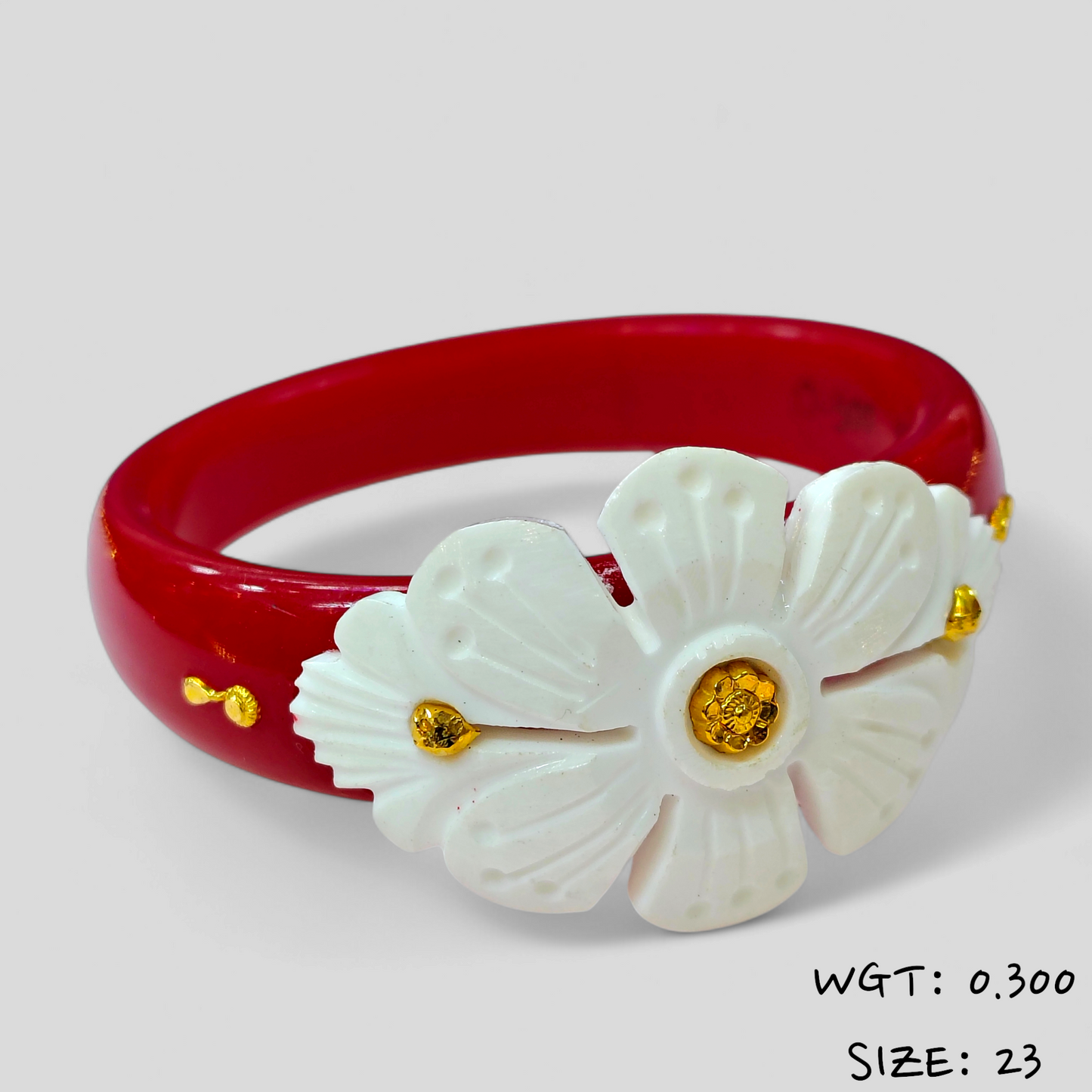 TILOTAMA SAKHA POLA (SIZE: 23) WGT: 0.300 GM APPROX. HUID HALLMARK 22KT GOLD POLA BANGLES 1 PIECE FOR GIFTING.(NP)