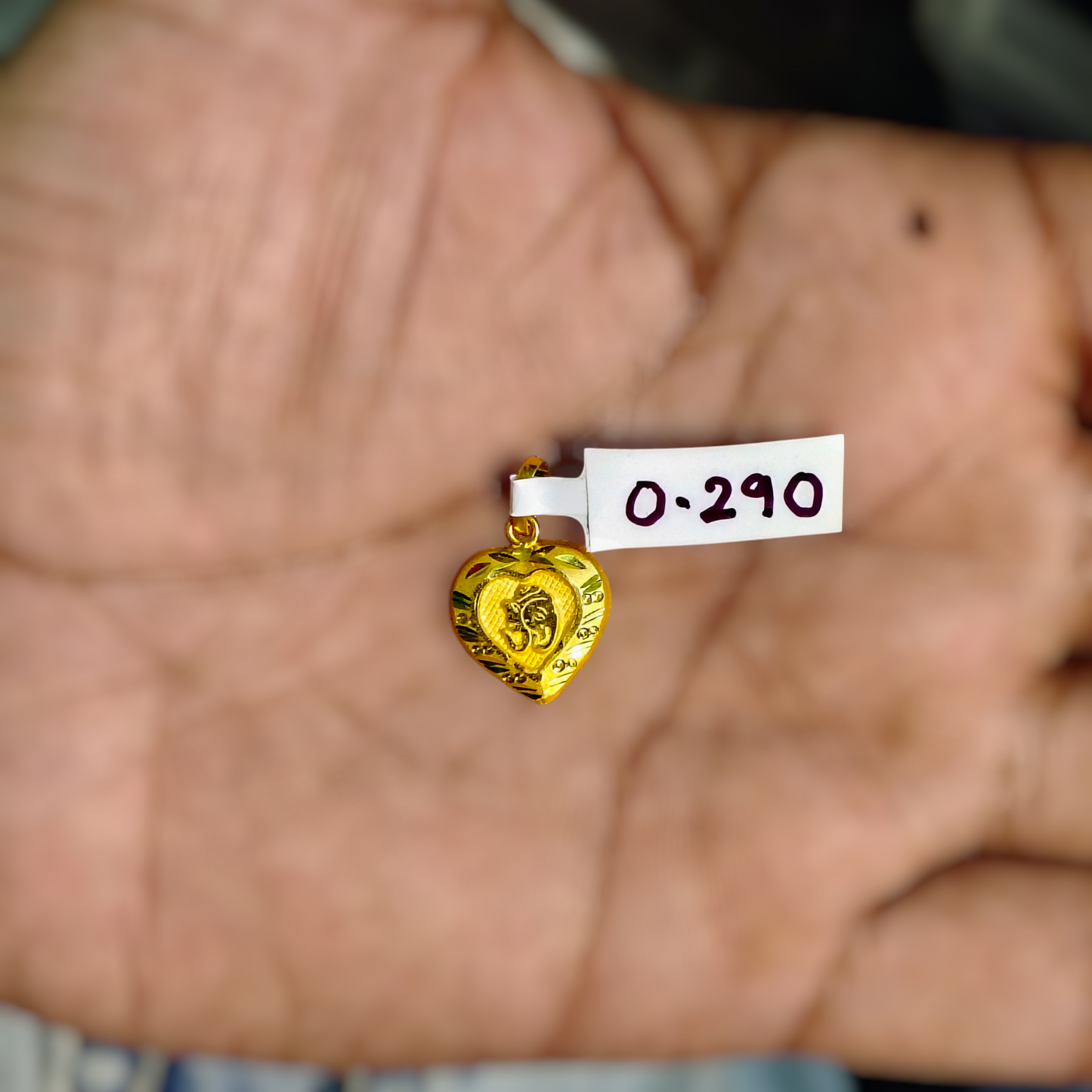 (GLKD) LOCKET WGT: 0.290 GM APPROX KDM GOLD LOCKET 1 PIECE (50 TONCH) WITH ADJUSTABLE TASSEL FOR GIFTING PURPOSE (CHAIN NOT INCLUDED).