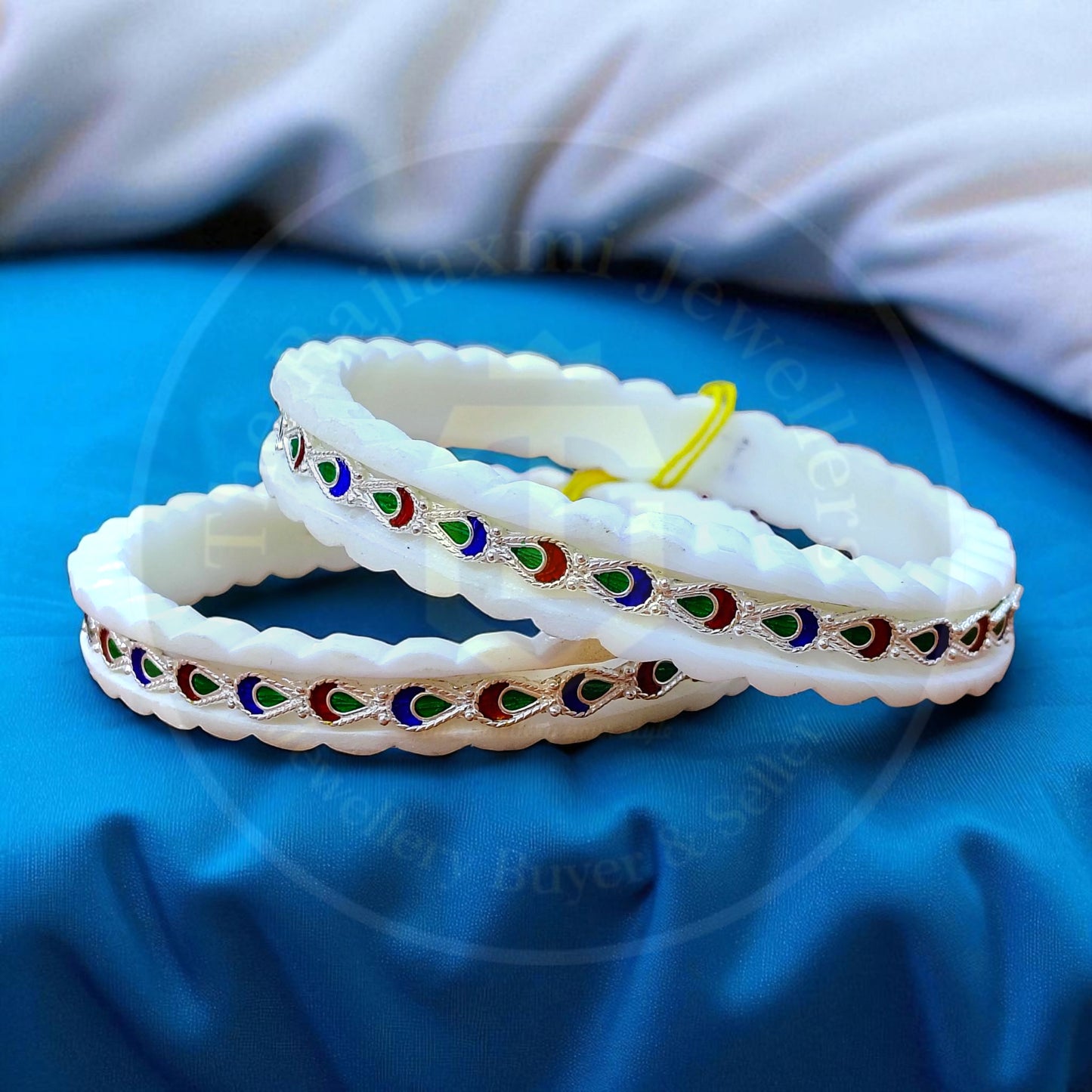 (GREAT FREEDOM SALE) CERTIFIED HALLMARK 925 SILVER MANIPUR SAKHA BADHANO BANGLES 1 PAIR FOR REGULAR USE (SOLD AS MRP BY RAJLAXMI).