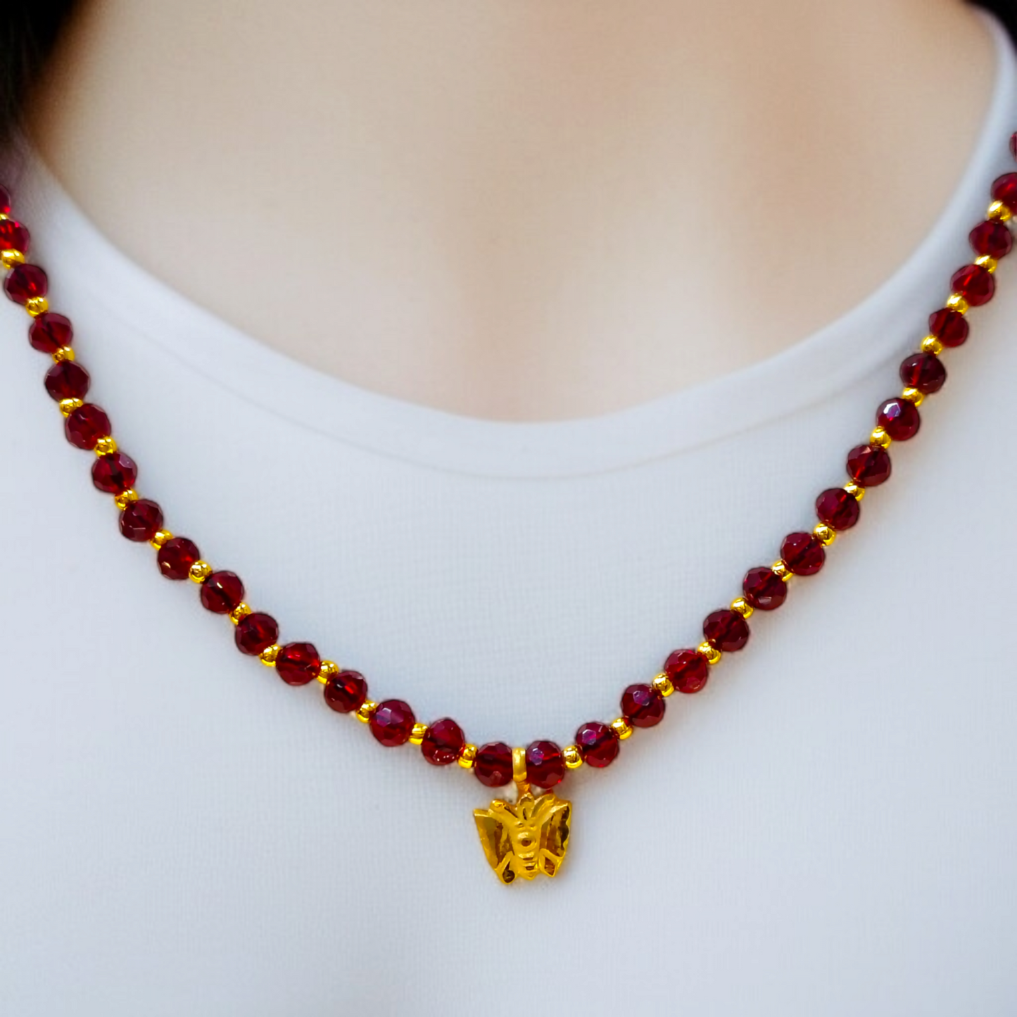 MINI BUTTERFLY DESIGN (WGT: 0.130 GM APPROX) KDM GOLD LOCKET 1 PIECE WITH TASSEL (50 TONCH) BEST FOR GIFT IN MARRIAGE.