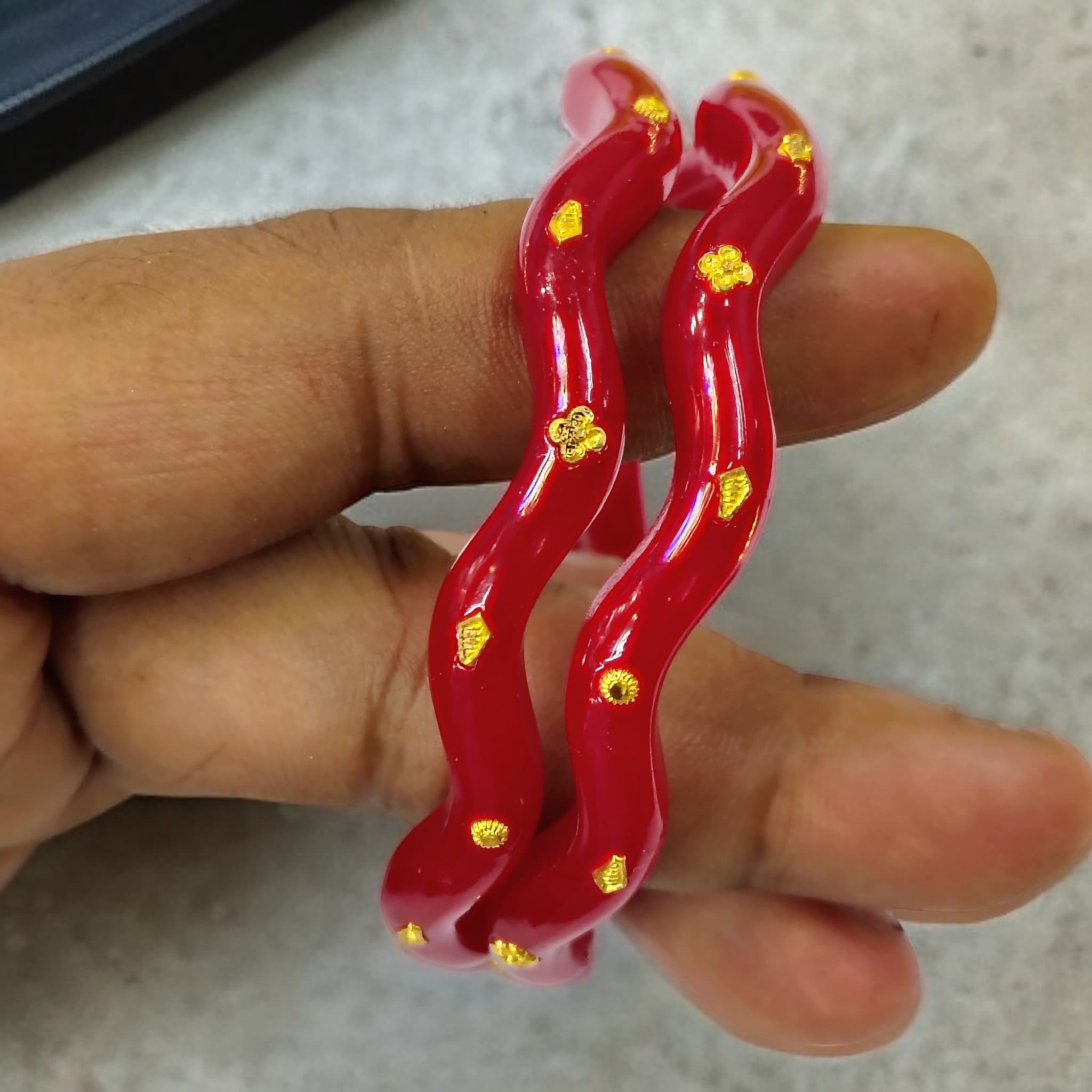 (GPPB) SUPER BEKI POLA - HUID HALLMARK 22KT GOLD POLA BANGLES 1 PAIR FOR GIFTING.(NP)