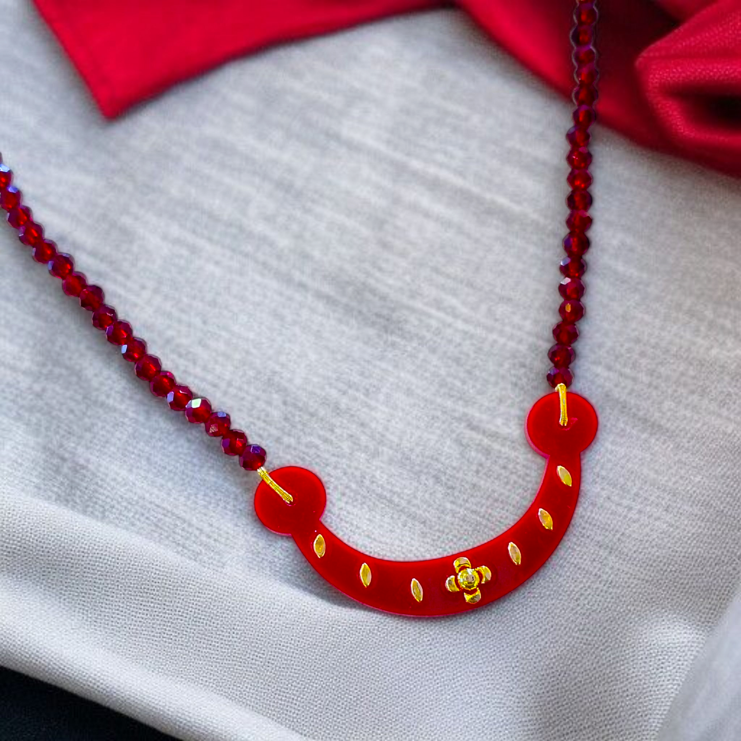 (GREAT FREEDOM OFFER) LASER PASTING HALF CHAND DESIGN KDM GOLD POLA PENDANT (MINI) 1 PIECE WITH ADJUSTABLE TASSEL (50 TONCH) BEST FOR GIFT APPROX WGT: 0.130 GM SOLD ON MRP BY RAJLAXMI.