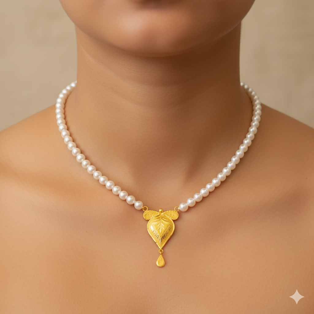 (GMP22) BIS CERTIFIED WGT: 0.610 GM APPROX HUID HALLMARK 916 22KT GOLD MOTI PENDANT 1 PIECE FOR YOUR BEAUTIFUL WIFE.