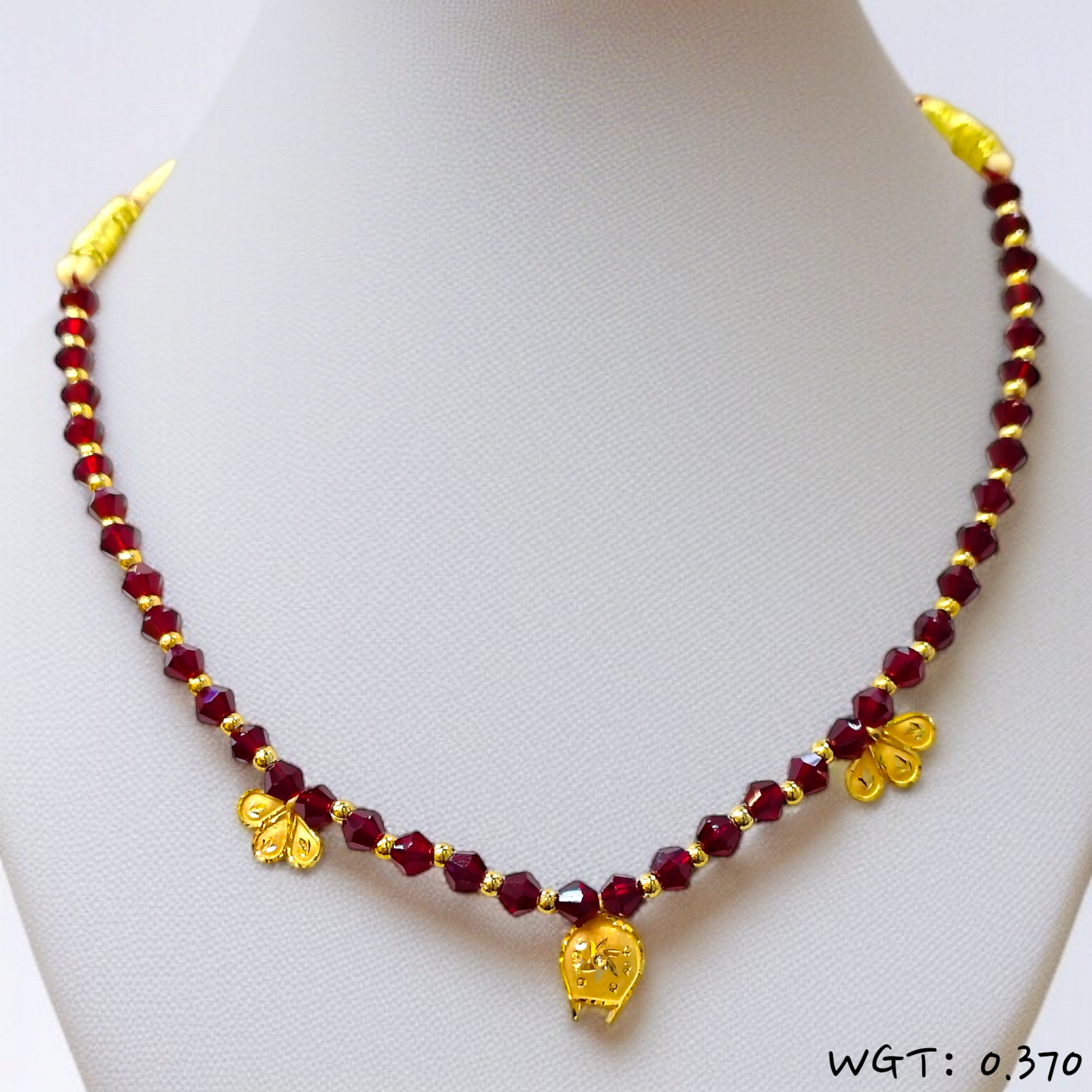 TRJ WGT: 0.370 GM APPROX KDM GOLD SELIHAR 1 PIECE WITH ADJUSTABLE TASSEL FOR GIFT PURPOSE (50 TONCH).