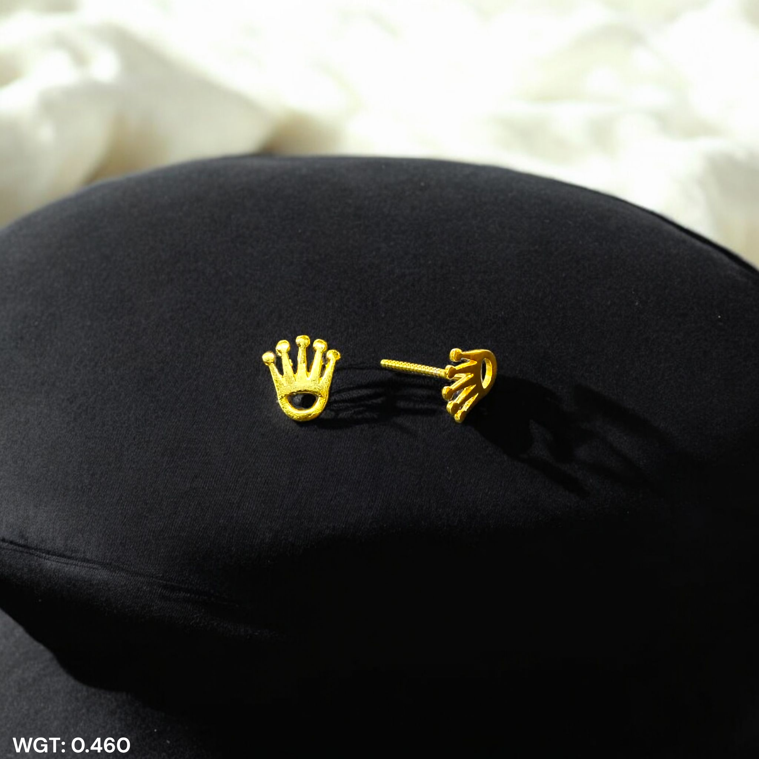 (GSE9) TRJ BABY TOPS WGT: 0.460 GM APPROX BIS CERTIFIED HUID HALLMARK 9KT GOLD STUD EARRINGS FOR WOMEN 1 PAIR FOR REGULAR USE.