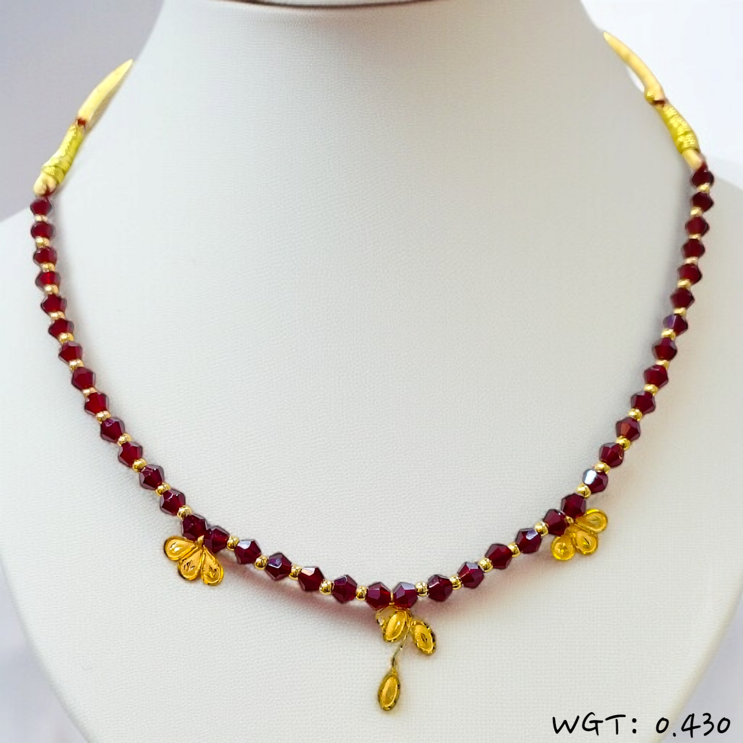 TRJ WGT: 0.430 GM APPROX KDM GOLD SELIHAR 1 PIECE WITH ADJUSTABLE TASSEL FOR GIFT PURPOSE (50TONCH).