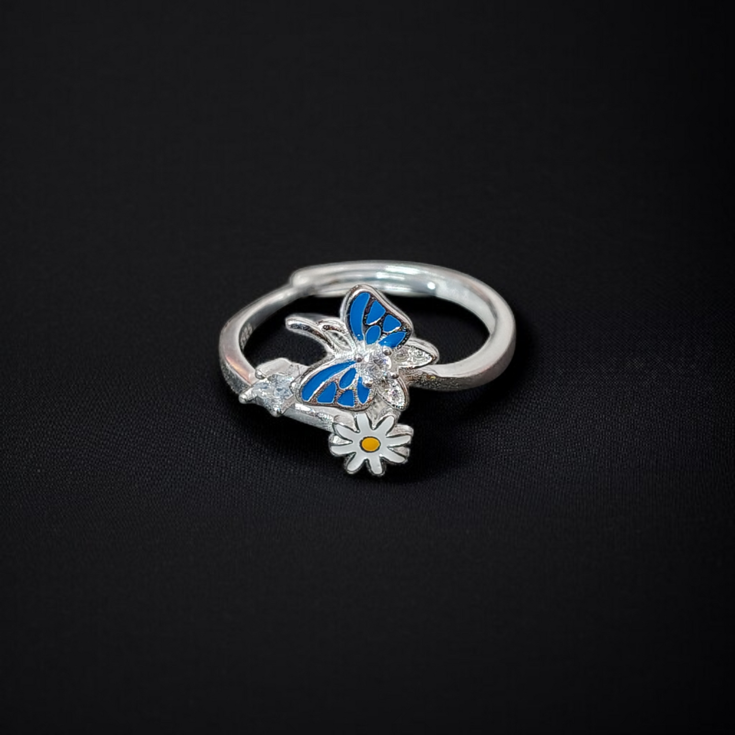 BANKOK IMPORTED 925 SILVER ADJUSTABLE FINGER RING 1 PIECE FOR WOMEN FOR REGULAR USE - BEST FOR GIFTING (SOLD ON MRP)