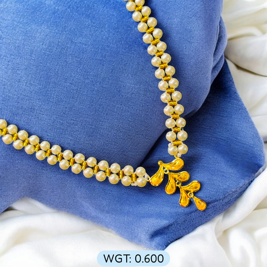 BIS CERTIFIED WGT: 0.600 GM APPROX HUID HALLMARK 916 22KT GOLD MOTI PENDANT 1 PIECE FOR YOUR BEAUTIFUL WIFE.