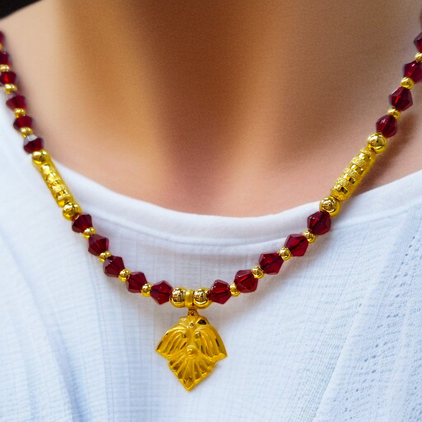 LOTUS DESIGN (WGT: 0.170 GM APPROX) KDM GOLD LOCKET 1 PIECE WITH TASSEL (50 TONCH) BEST FOR GIFT IN MARRIAGE.