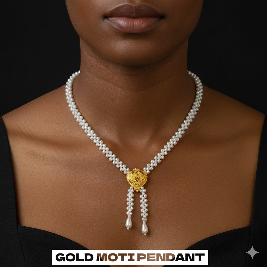 GOLD MOTI PENDANT